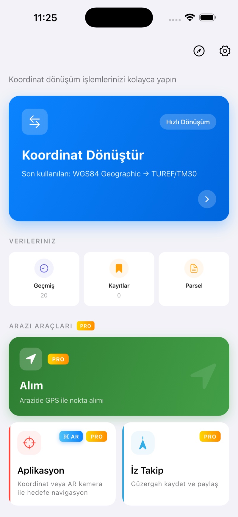 GeoShift ana ekran